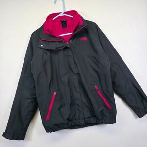 The North Face Black Jacket with Pink Accents Utility Coat 2 in 1